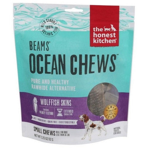The Honest Kitchen, Beams Ocean Chews Wolffish Skins Small Chews Dog Treat, 3.25 Oz (Case Of 6) The Honest Kitchen