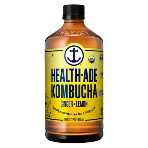 Health-Ade, Ginger Lemon Kombucha, 16 Oz (Case Of 12) Health-Ade