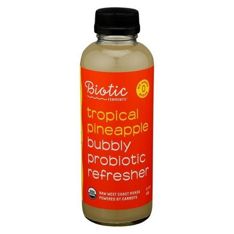 Biotic Kvass, Organic Bubbly Pineapple Probiotic, 15.2 Oz (Case Of 6) Biotic Kvass