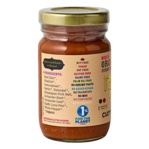 Mike's Organic Foods, Curry Paste Red Thai Mild Spicy Glass Jar, 4.23 Oz (Case Of 6) Mike's Organic Foods
