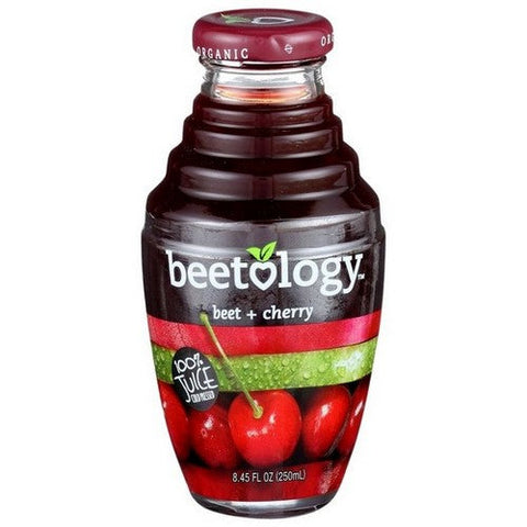 Beetology, 100% Organic Beet And Cherry Juice, 8.45 Oz (Case Of 6) Beetology