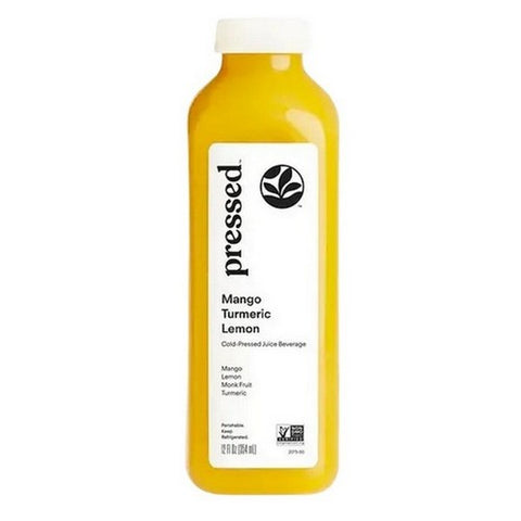 Pressed Juicery, Cold Juice Mango Turmeric Lemon, 12 Oz (Case Of 6) Pressed Juicery
