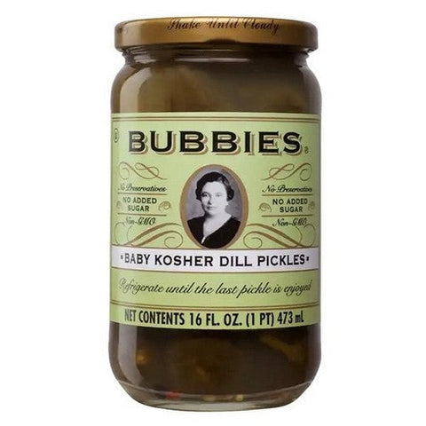 Bubbies, Baby Kosher Dill Pickles, 16 Oz (Case Of 6) Bubbies