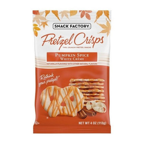 Pretzel Crisps, Pumpkin Spice White Crème, 4 Oz (Case Of 12) Pretzel Crisps