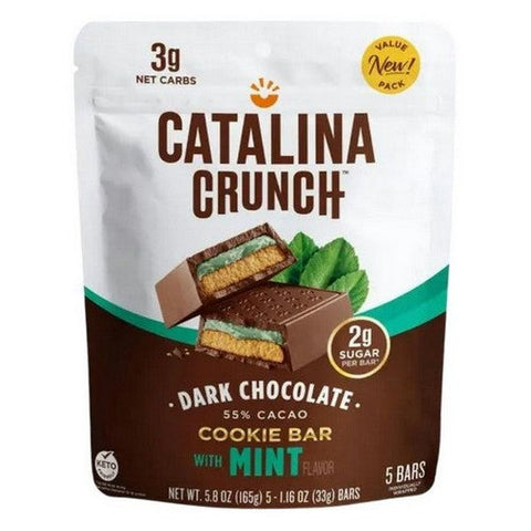 Catalina Crunch, Dark Chocolate Cookie Bar With Mint, 5.8 Oz (Case Of 6) Catalina Crunch