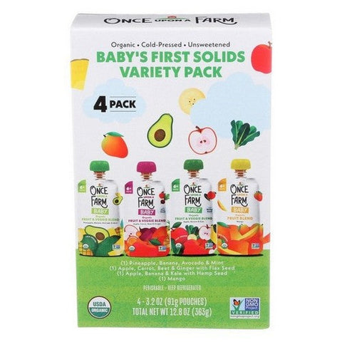 Once Upon A Farm, Baby's First Solids Organic Variety, 12.8 Oz (Case Of 6) Once Upon A Farm