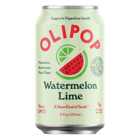 Olipop, Watermelon Lime Soda, 12 Oz (case Of 12) Olipop