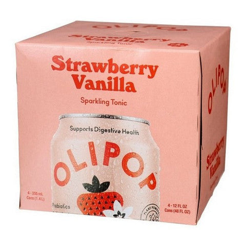 Olipop, Sparkling Tonic Strawberry Vanilla, 12 Oz (Case Of 12) Olipop