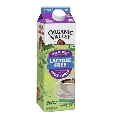 Organic Valley, Lactose Free Half And Half, 32 Oz (Case Of 12) Organic Valley