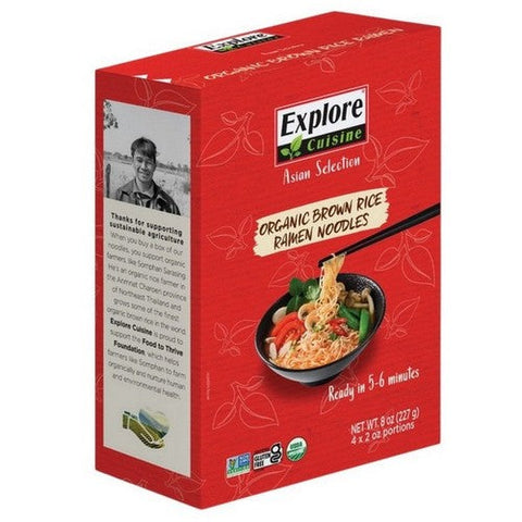 Explore Cuisine, Organic Brown Rice Ramen Noodles, 8 Oz (Case Of 6) Explore Cuisine