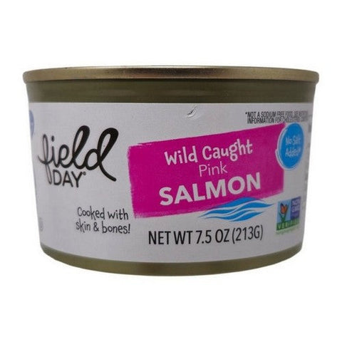 Field Day, Wild Pink Salmon No Salt, 7.5 Oz (Case Of 12) Field Day