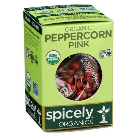 Spicely Organics, Organic Peppercorn Pink, 0.15 Oz (Case Of 6) Spicely Organics