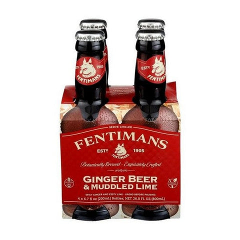 Fentimans, Ginger Beer and Muddled Lime, 6.7 Oz X 4 Count (Case Of 6) Fentimans