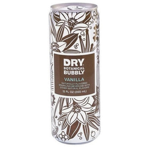 Dry Botanical Bubbly, Sparkling Beverage Vanilla Bean, 12 Oz X 4 Count (Case Of 6) Dry Botanical Bubbly