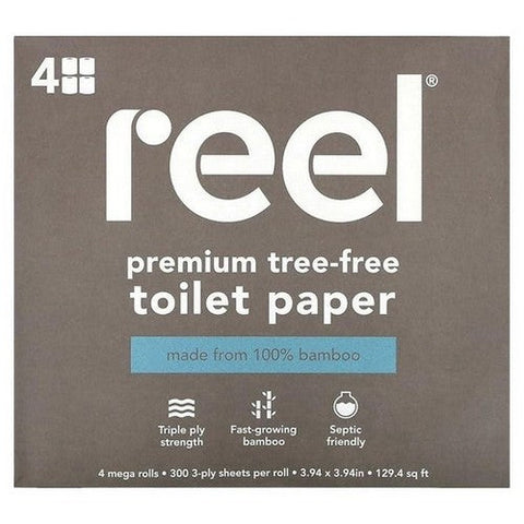 Reel, Toilet Paper Bamboo, 4 Count (Case Of 6) Reel