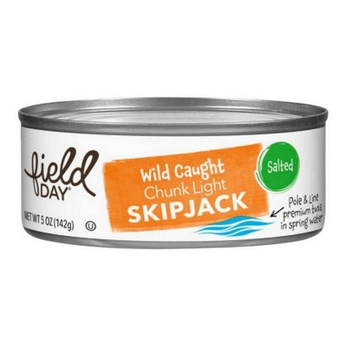 Wild Caught Skipjack Salted Chunk Light Tuna 5 Oz (Case Of 12) by Field Day