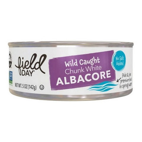 Wild Caught Albacore No Salt Chunk White Tuna 5 Oz (Case Of 12) by Field Day