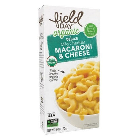 Field Day, Organic Deluxe Mild Cheddar Macaroni And Cheese, 6 Oz (Case Of 12) Field Day