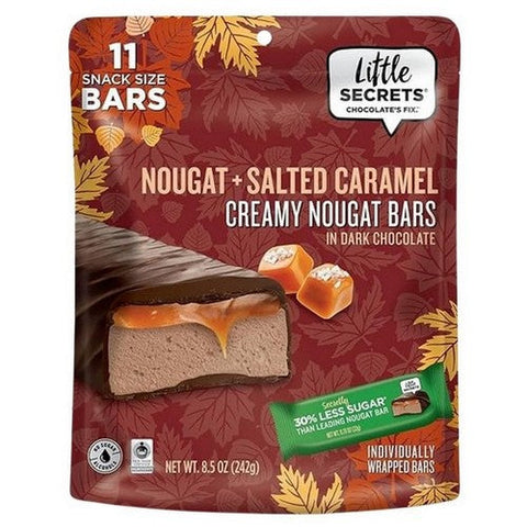 Little Secrets Llc, Creamy Nougat Bars Salted Caramel In Dark Chocolate, 8.5 Oz (Case Of 6) Little Secrets Llc