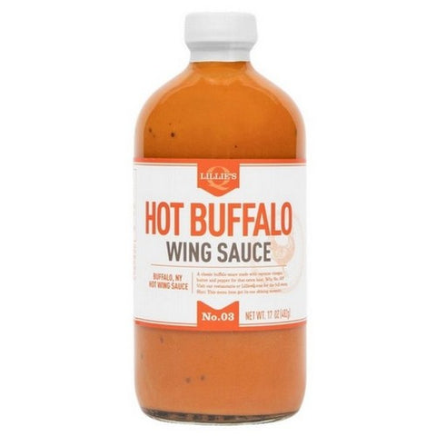 Lillies Q, Hot Buffalo Wing Sauce, 17 Oz (Case Of 6) Lillies Q