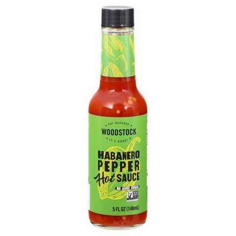 Woodstock, Hot Sauce Habanero Pepper, 5 Oz (Case Of 12) Woodstock