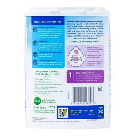 Happy Baby Food, Stage 1 A2 Infant Formula, 22.9 Oz (Case Of 6) Happy Baby Food