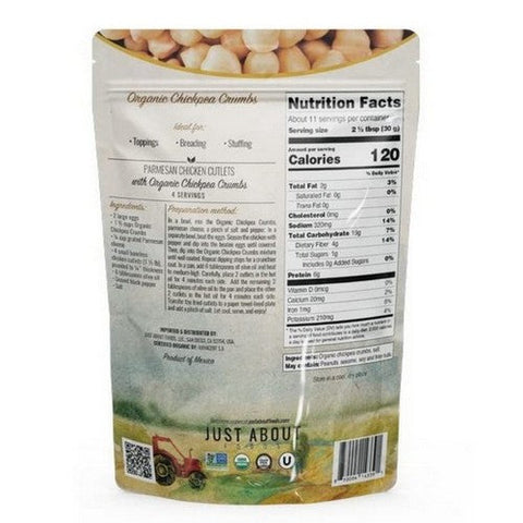 Just About Foods, Organic Chickpea Bread Crumbs, 12 Oz (Case Of 6) Just About Foods
