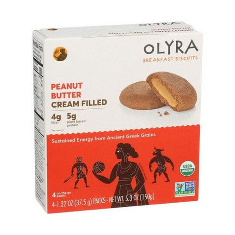 Olyra, Organic Oil Peanut Butter Breakfast Biscuit, 5.3 Oz (Case Of 6) Olyra