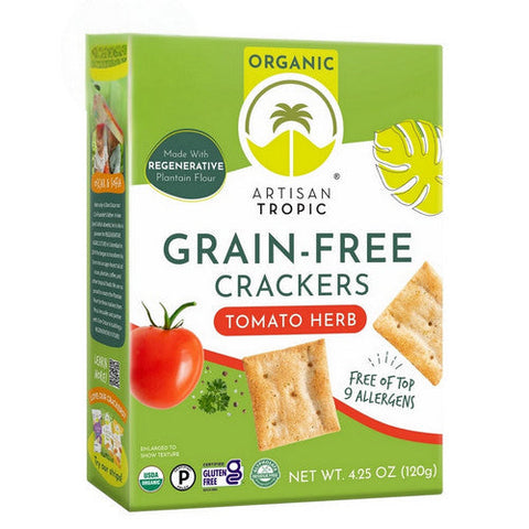 Artisan Tropic, Organic Crackers Tomato Herb, 4.25 Oz (Case Of 6) Artisan Tropic