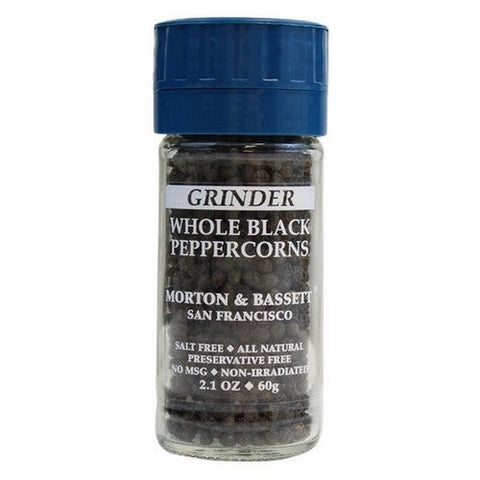 Morton & Bassett, Grinder Whole Black Peppercorns, 2.1 Oz (Case Of 12) Morton & Bassett