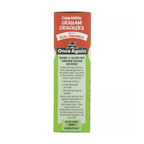 Once Again, Organic Gram Crackers Cinnamon, 7.93 Oz (Case Of 6) Once Again