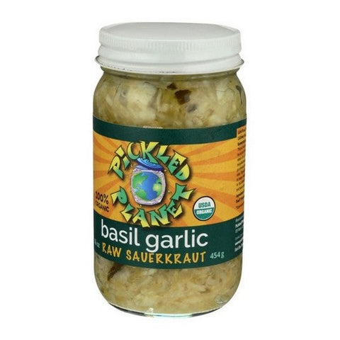 Pickled Planet, Basil Garlic Raw Sauerkraut, 16 Oz (Case Of 6) Pickled Planet