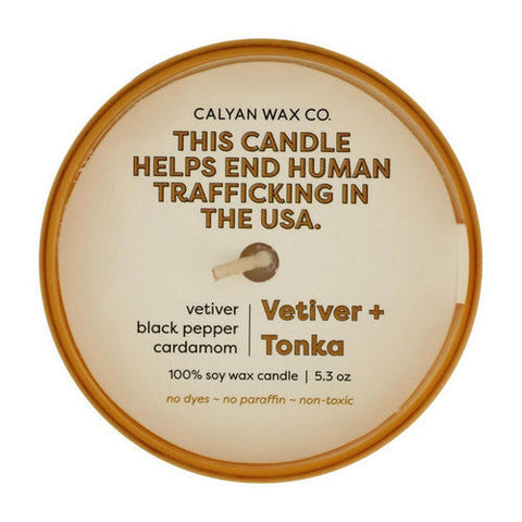 Calyan Wax Co, Vetiver Plus Tonka Soy Candle, 5.3 Oz (Case Of 6) Calyan Wax Co