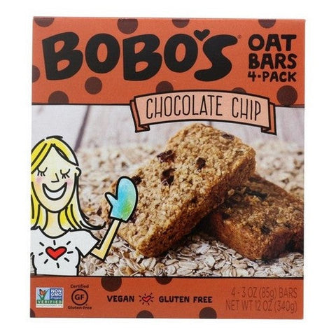 Bobo's Oat Bars, Vegan Gluten Free Chocolate Chip Oat Bar, 4 Pack (Case Of 6) Bobo's Oat Bars
