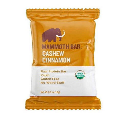 Mammoth Bar, Cashew Cinnamon Bar, 0.6 Oz (Case Of 50) Mammoth Bar