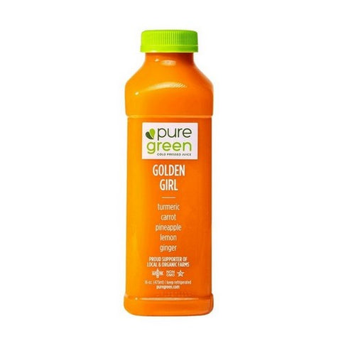 Pure Green, Golden Girl Cold Pressed Juice, 16 Oz (Case Of 6) Pure Green
