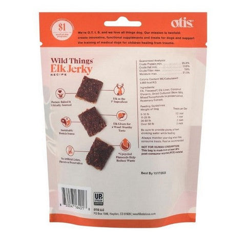 O.T.I.S, Dog Treat Jerky Elk, 4 Oz (Case Of 6) O.T.I.S