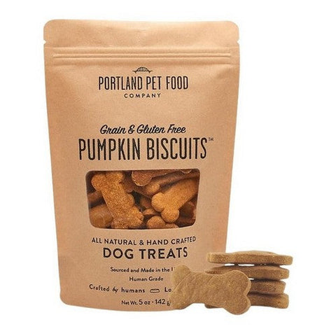Portland Pet Food, Grain And Gluten Free Pumpkin Dog Biscuits Bag, 5 Oz (Case Of 6) Portland Pet Food