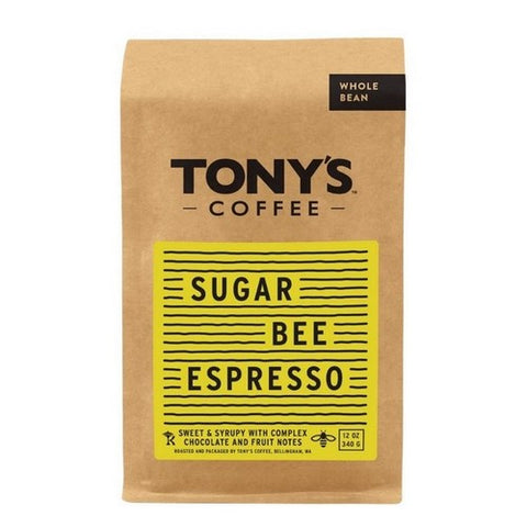 Tonys Coffee, Whole Bean Sugar Bee Espresso, 12 Oz (Case Of 6) Tonys Coffee