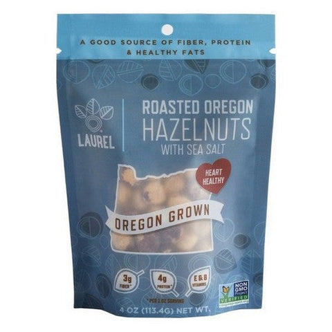 Laurel Foods, Roasted Organic Hazelnut With Sea Salt, 4 Oz (Case Of 6) Laurel Foods