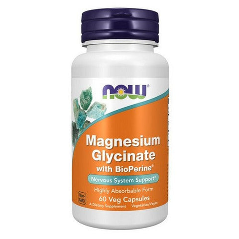 Now Foods, Magnesium Glycinate with BioPerine, 60 Veggie Capsules Now Foods