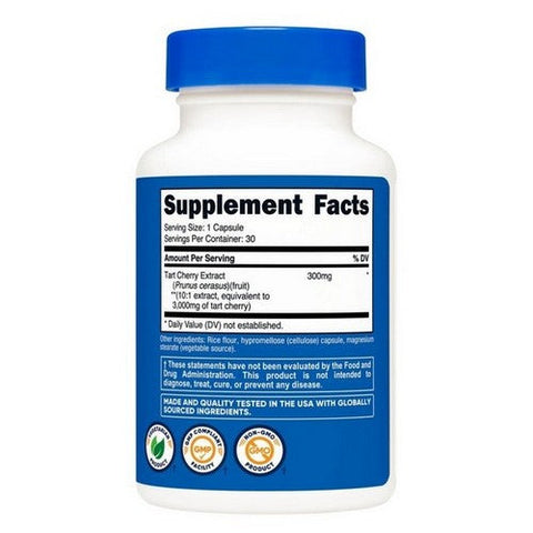 Nutricost, Tart Cherry Capsules, 300 Mg, 30 Count Nutricost
