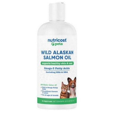 Nutricost, Pets Wild Alaskan Salmon Oil For Dogs And Cats, 32 Oz Nutricost