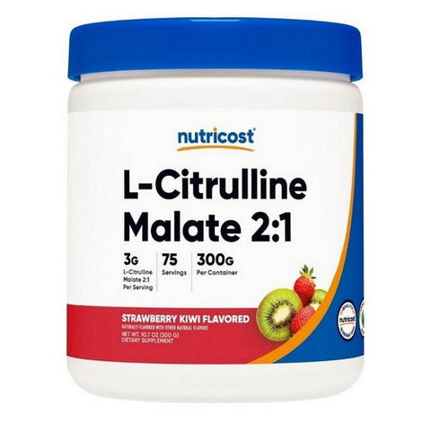 Nutricost, L-Citrulline Malate (2:1) Powder Strawberry Kiwi, 300 Grams Nutricost