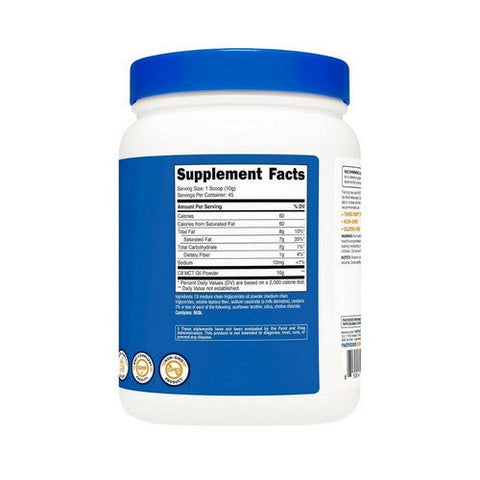 Nutricost, C8 Mct Oil Powder Unflavoured, 1 Lb Nutricost