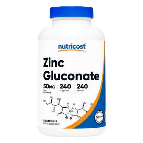Nutricost, Zinc Gluconate Capsules, 50 Mg, 240 Count Nutricost