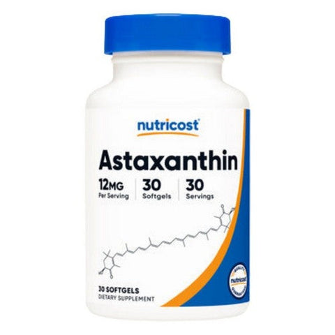 Nutricost, Astaxanthin Softgels, 12 Mg, 30 Count Nutricost