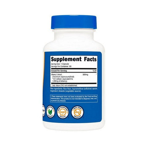 Nutricost, Bilberry Capsules, 1200 Mg, 90 Count Nutricost