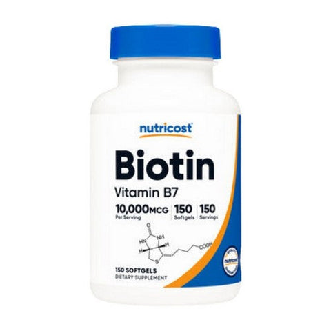 Nutricost, Biotin Softgels, 10000 Mcg, 150 Count Nutricost