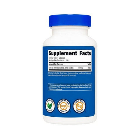 Nutricost, Zinc Chelate, 50 Mg, 120 Caps Nutricost